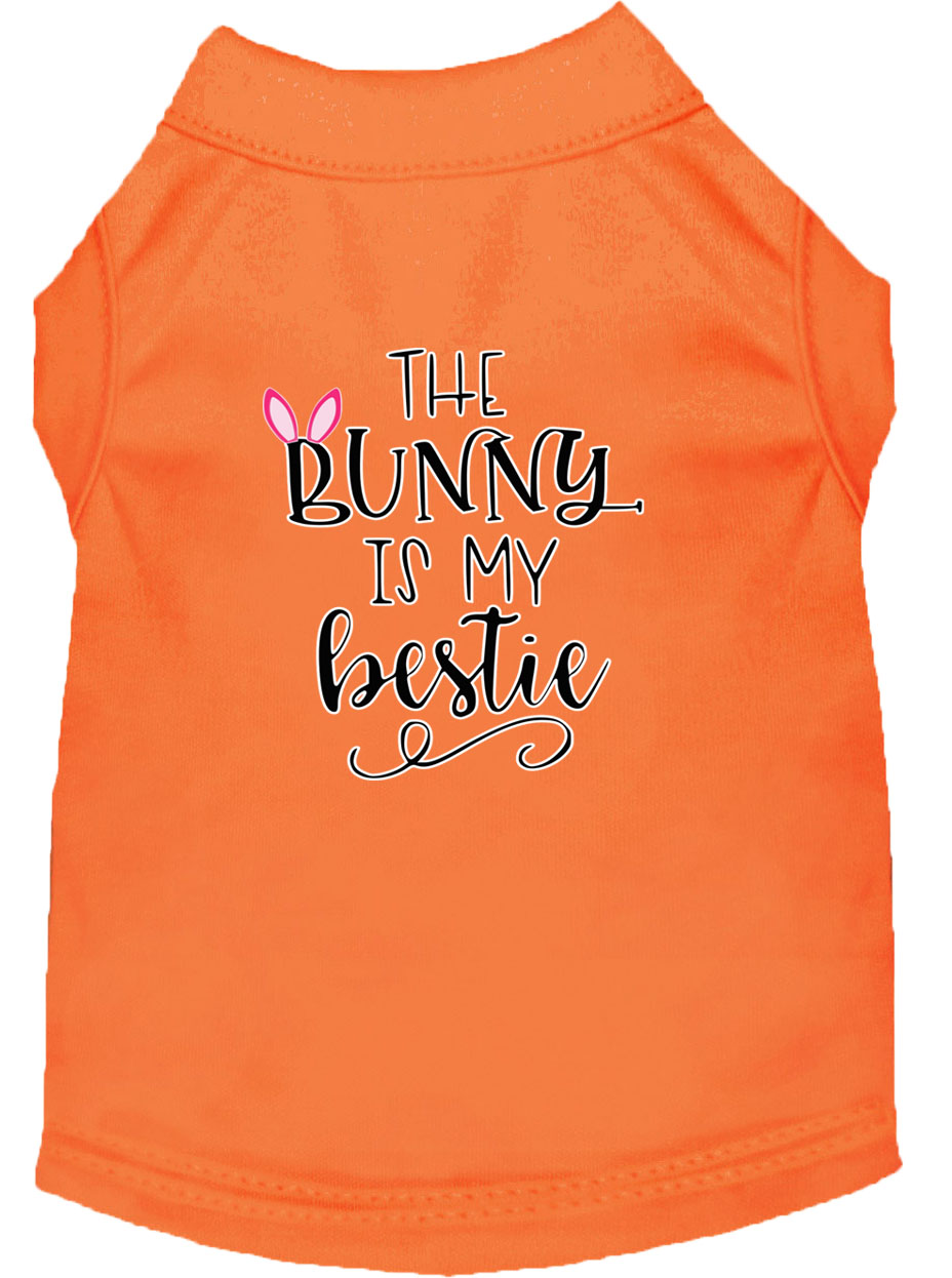 Bunny is my Bestie Screen Print Dog Shirt Orange XXXL